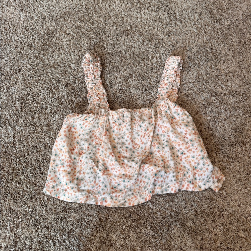 Floral Sleeveless Top monte size small